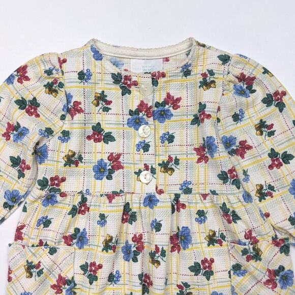 Vintage Healthtex Romper Jumpsuit Baby Girls Size 18m Yellow Waffle Knit - Picture 2 of 4